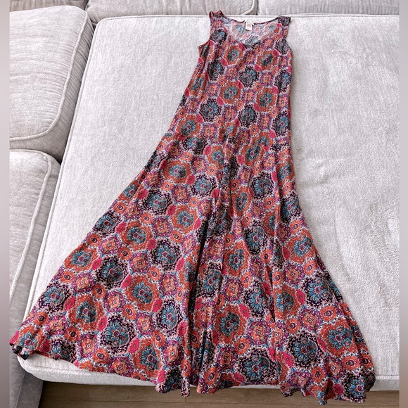 Sundance | Terra Maxi Dress Orange Medallion Size L - Picture 2 of 7